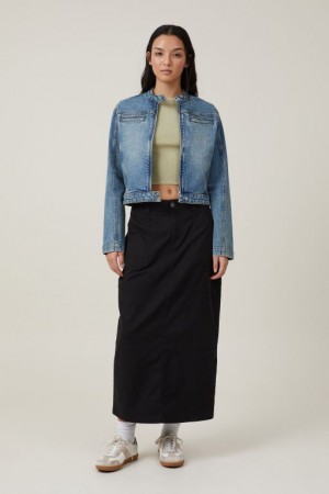 Cotton On Kai Maxi Women's Skirt Black | v3xhvN3CkVB