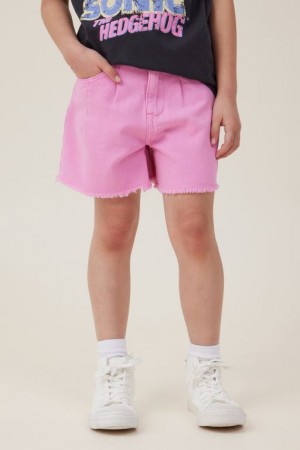Cotton On Kyla Denim Girls' Shorts Pink | eZcr6hpqBVW