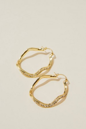 Cotton On Large Hoop Earring Women's Jewellery Gold | WXhc98LStOE