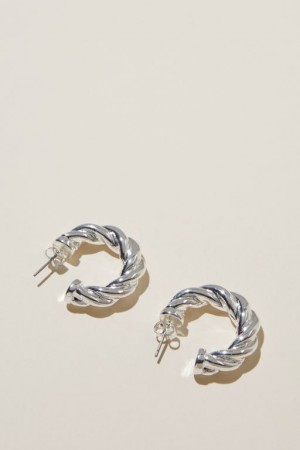 Cotton On Large Hoop Earring Women's Jewellery Silver | yBxsGbWd8I0