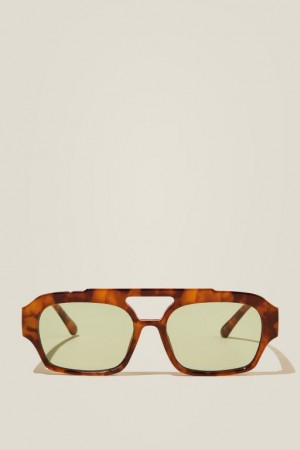 Cotton On Lex Aviator Women's Sunglasses Khaki | fBi28DCcI4h