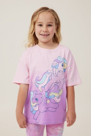 Cotton On License Drop Shoulder Short Sleeve Girls' T Shirts Pink | yjG8scYq7CO