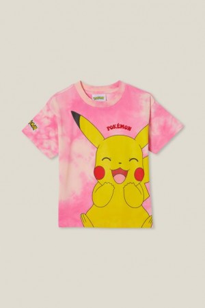 Cotton On License Drop Shoulder Short Sleeve Girls' T Shirts Pink | XSGTGOBMYRG