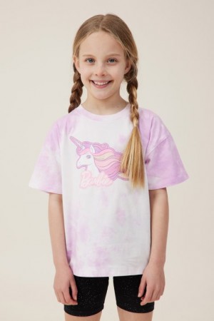 Cotton On License Drop Shoulder Short Sleeve Girls' T Shirts Purple | tkEZFfadNlg