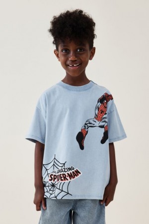Cotton On License Drop Shoulder Short Sleeve Boys' T Shirts Blue | MV1PhTVfaxq