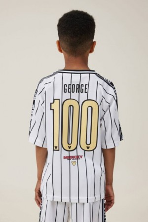 Cotton On License Soccer Jersey - Personalised Boys' T Shirts Light Yellow Stripes | KvsaUjigbz2