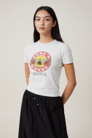 Cotton On Lightweight Longline License Women's Graphic T-Shirts Light Grey | qpJtl6Cxswc