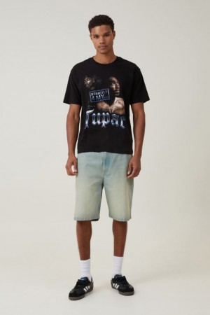 Cotton On Loose Fit Music Men's Graphic T-Shirts Black | iTLRmPd5evB