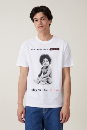 Cotton On Loose Fit Music Men's Graphic T-Shirts White | M6Fm2ojNRm8