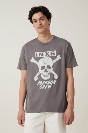 Cotton On Loose Fit Music Men's Graphic T-Shirts Grey | EezMBgV6dwt