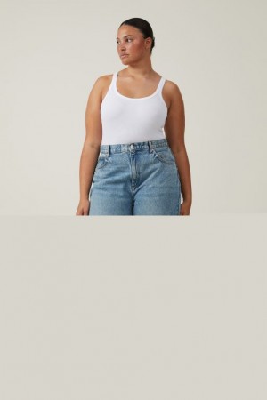 Cotton On Loose Straight Women's Jeans Blue | ZE1AtxdmWJl