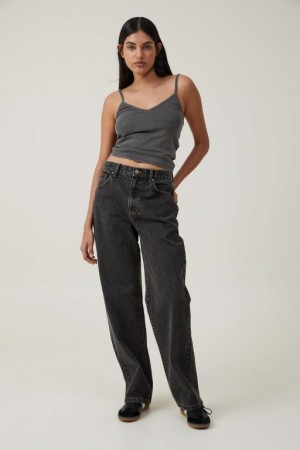 Cotton On Loose Straight Women's Jeans Black | SzMKrev5qQn