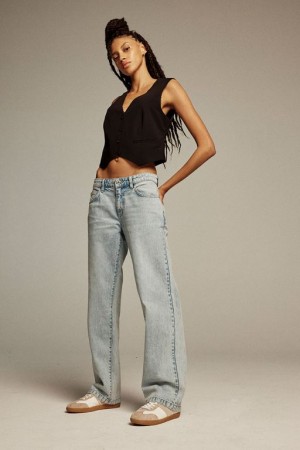 Cotton On Low Rise Straight Jean Women's Pants Blue | tH1Zs9RBr1I