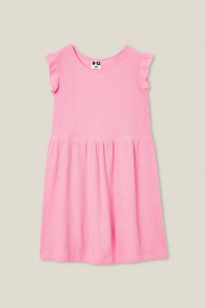 Cotton On Lucy Short Sleeve Girls' Dress Bubblegum | 6h0TtwrapIa