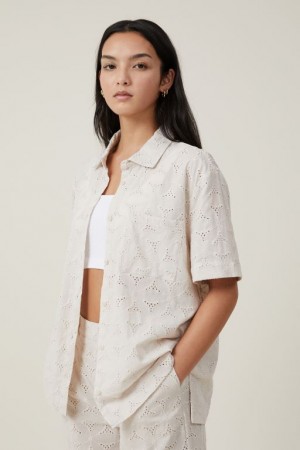 Cotton On Luna Women's Shirts Grey | qTTKfwOFr1Z