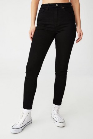 Cotton On Luxe Skinny Jean Women's Pants Black | 4K5THIKOonh