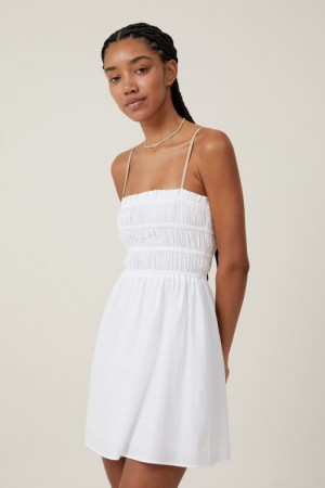 Cotton On Maddy Contrast Trim Women's Mini Dress White | HLotQhzqytE