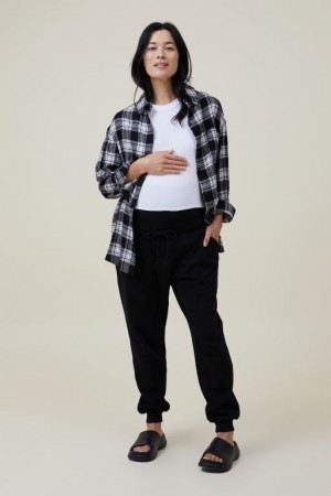 Cotton On Maternity Classic Track Women's Track Pants Black | ENMx6BOYgbV