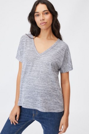Cotton On Maternity Karly Short Sleeve Women's T Shirts Grey | ZxWe7gEMPL8