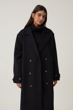 Cotton On Maxi Coat Women's Jackets Black | wMnAUo3zEnb
