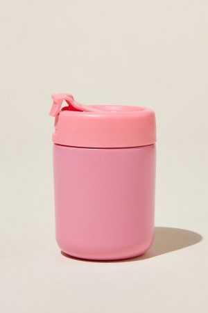 Cotton On Metal Coffee Cup Men's Water Bottles Pink | zcCJQYksLP0
