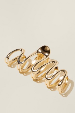 Cotton On Metal Hair Claw Women's Hair Accessories Gold | WdOXmGds7Cj