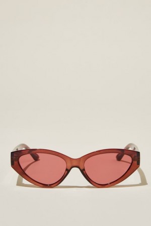 Cotton On Mia Cateye Women's Sunglasses Brown | GKjbPMzRFCA