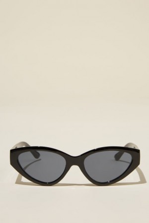 Cotton On Mia Cateye Women's Sunglasses Black | SLkB7QMvLbF