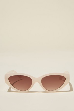 Cotton On Mia Cateye Women's Sunglasses White | Wp0Y65QNLPr