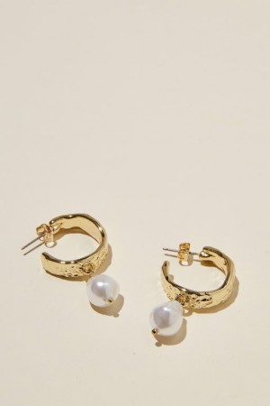 Cotton On Mid Charm Earring Women's Jewellery Gold | CHvS1wlgcdU