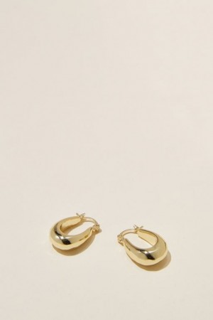 Cotton On Mid Hoop Earring Women's Jewellery Gold | Gx0RzZwWvEL