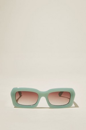 Cotton On Miles Square Women's Sunglasses Green | keRufkQr1wn