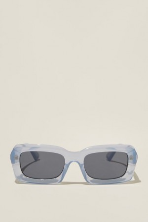 Cotton On Miles Square Women's Sunglasses Blue | jYX3dYASZ7W