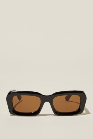 Cotton On Miles Square Women's Sunglasses Black | XXOfOYkL123