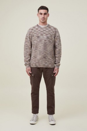 Cotton On Military Cargo Men's Pants Chocolate | bNmisiDpEWa
