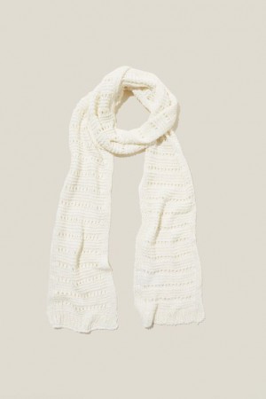 Cotton On Molly Skinny Scarf Women's Hats Ecru | 2dLV4jT2rgz
