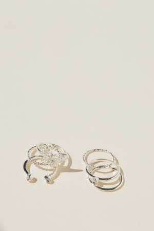 Cotton On Multipack Rings Women's Jewellery Silver | 0YpnJmOHVRn