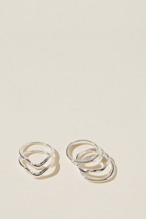 Cotton On Multipack Rings Women's Jewellery Silver | sAbJbpWrgQU