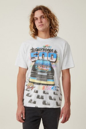 Cotton On Nascar Loose Fit Men's Graphic T-Shirts White | zJcLBtQ83vR