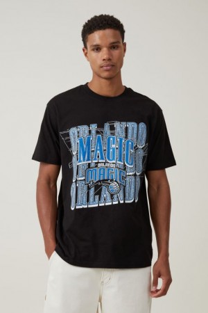 Cotton On Nba Loose Fit Men's Graphic T-Shirts Black | bnSCND6JFf8
