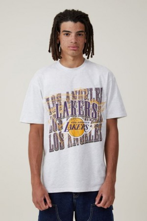 Cotton On Nba Loose Fit Men's Graphic T-Shirts White | g1cTBkbkC1a