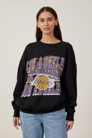 Cotton On Nba Oversized Sweater Men's Jumpers Black | QM6CQHpOShs