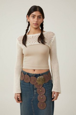 Cotton On Not My First Rodeo Women's Belts Brown / Gold | Oncjf2XjAHi