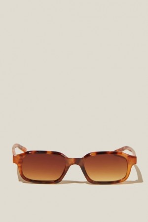 Cotton On Ollie Square Women's Sunglasses Amber | 02k6q3TGzx7