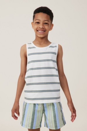 Cotton On Olsen Boys' T Shirts Light Yellow Stripes | b71mh8qXDxf