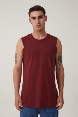 Cotton On Organic Muscle Men's Tanks Dark | BGN2uEduNq3