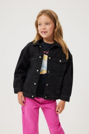 Cotton On Oversized Denim Girls' Jackets Black | 3NoauOJEqSg