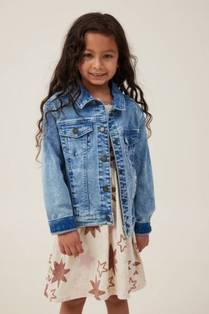 Cotton On Oversized Denim Girls' Jackets Blue | 8AkavbPZzeh