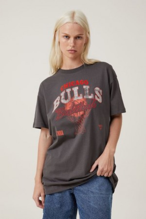 Cotton On Oversized Fit Nba License Women's Graphic T-Shirts Lcn | ykrUh7WW71u