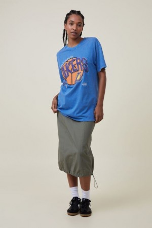 Cotton On Oversized Fit Nba License Women's Graphic T-Shirts Deep Blue | q1ijbdi4lM7